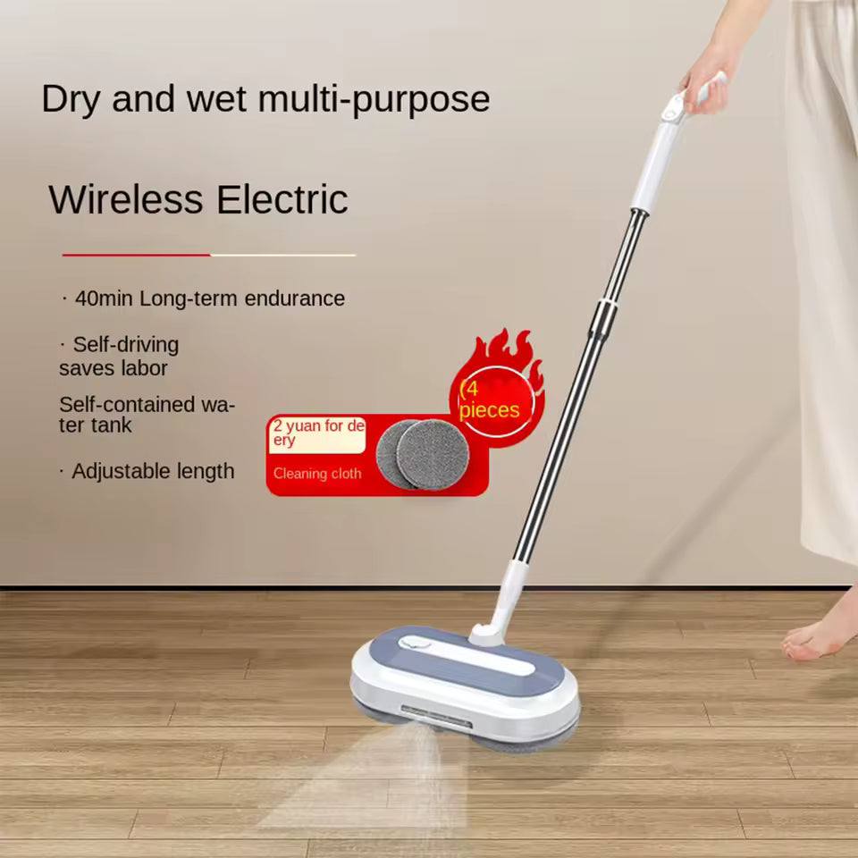 Wireless Rechargeable Electric Spray Mop – Lightweight, Easy-to-Use Floor Cleaner for Home, Dorm, Office