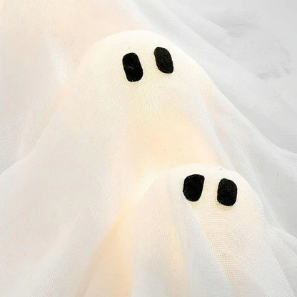 🔥 2025 HOT SALE -👻 ✨ Spooky Halloween Glow Wreath – Light Up Your Home with LED Ghostly Charm