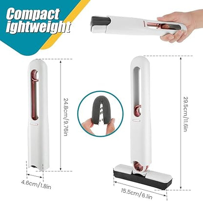 ortable Self Squeeze Short Mop Magic Sponge Mop for Household Cleaning, Wet & Dry Use, Strong Absorbent Squeeze Mop for Kitchen, Bathroom, Glass, and Tableware Handy Mini Mop (White)