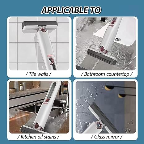 ortable Self Squeeze Short Mop Magic Sponge Mop for Household Cleaning, Wet & Dry Use, Strong Absorbent Squeeze Mop for Kitchen, Bathroom, Glass, and Tableware Handy Mini Mop (White)