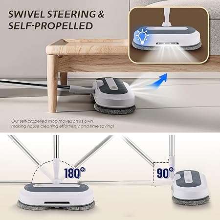 Wireless Rechargeable Electric Spray Mop – Lightweight, Easy-to-Use Floor Cleaner for Home, Dorm, Office