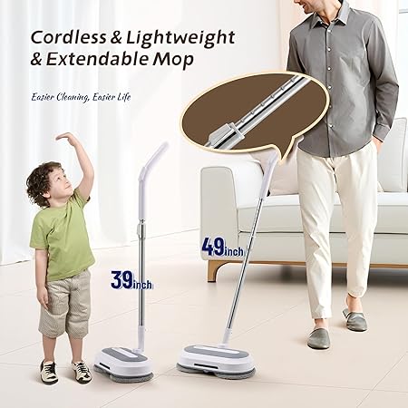 Wireless Rechargeable Electric Spray Mop – Lightweight, Easy-to-Use Floor Cleaner for Home, Dorm, Office