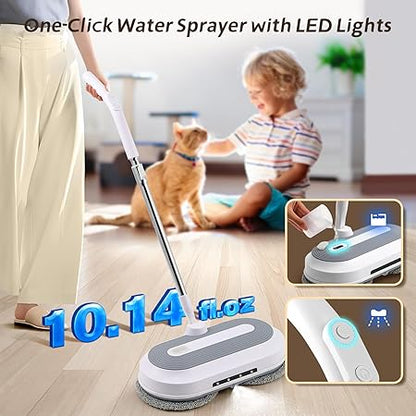 Wireless Rechargeable Electric Spray Mop – Lightweight, Easy-to-Use Floor Cleaner for Home, Dorm, Office